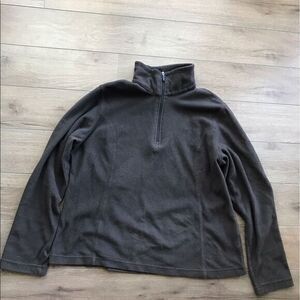 5/$15 Lands' end‎ fleece half zip up jacket Brown Athletic